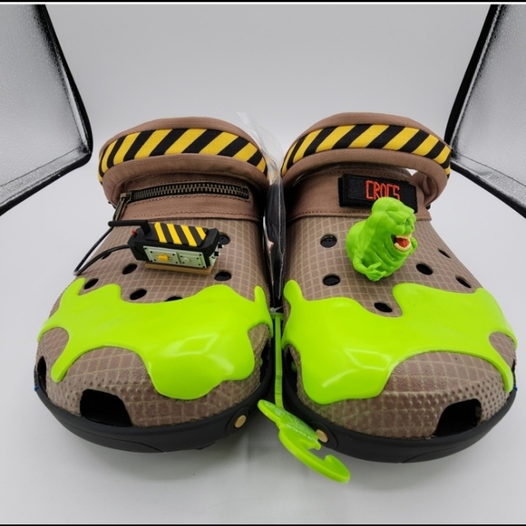 Crocs Ghostbusters Classic Clog Glow in the Dark with Charms NEW w/ Tag - Picture 9 of 9